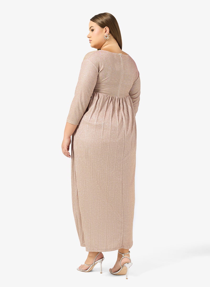 Ella Plus Shimmer A-line Dress - Image 2